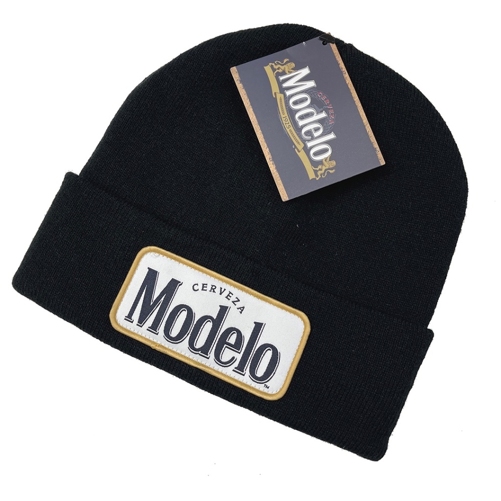 NWT Cerveza Modelo Cuffed Beanie Black